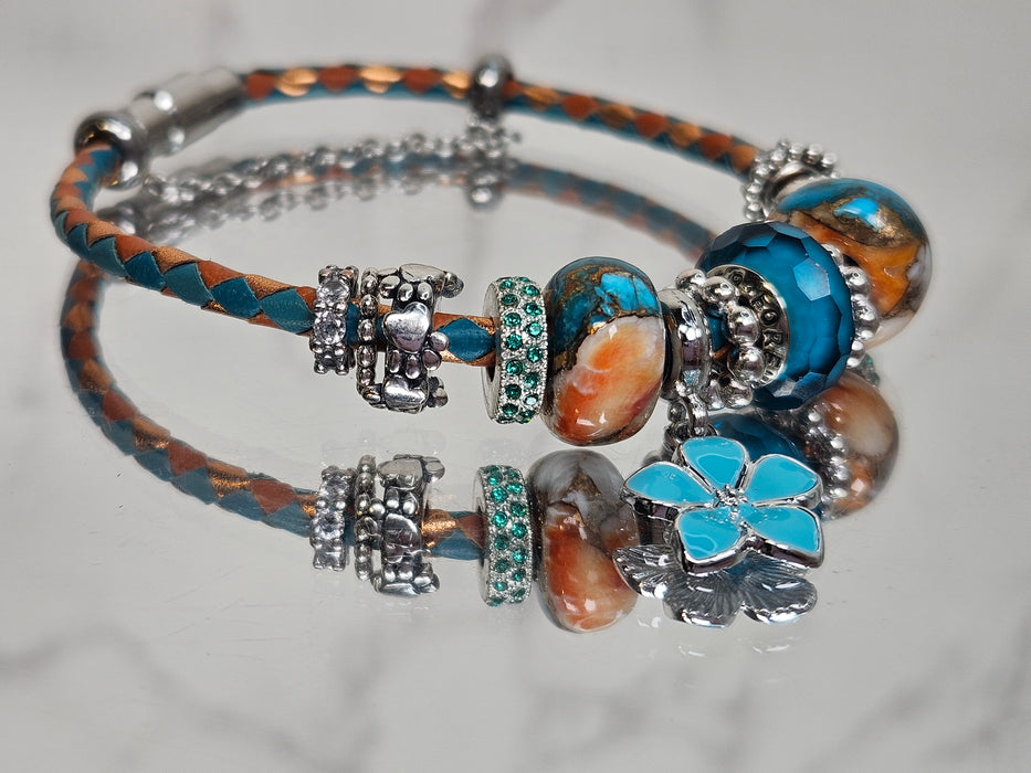 Spiny Oyster Copper Turquoise (Size 7.5")
