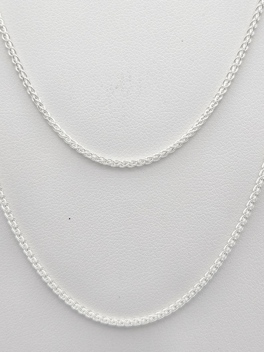 Sterling Silver Round Wheat Chain