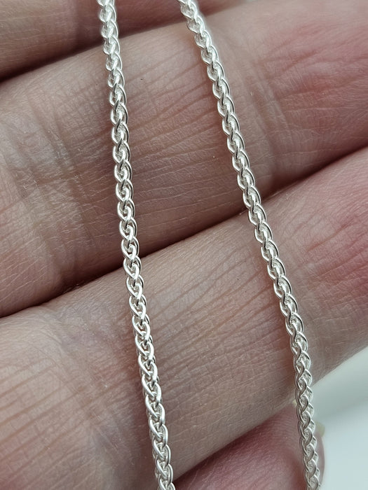 Sterling Silver Round Wheat Chain